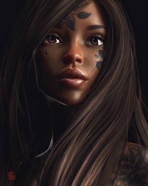 Artwork of a woman by Max Twain