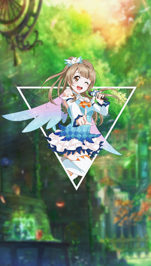 Anime girl with wings in a forest