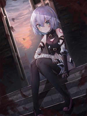 Jack the Ripper from Fate/Apocrypha sitting by a window