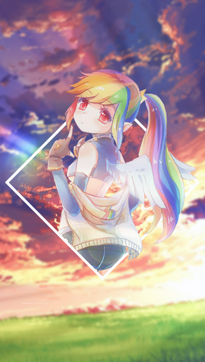 Rainbow Dash from My Little Pony anime art