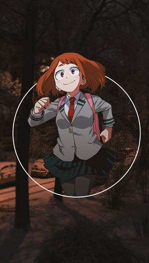 Ochako Uraraka from Boku no Hero Academia running