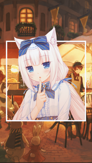Vanilla from Neko Para in a cafe