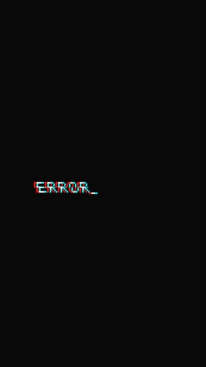 Glitch effect ERROR text on black background