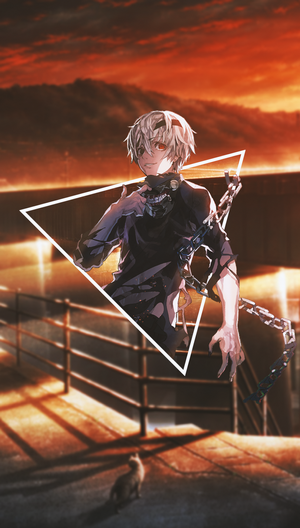 Ken Kaneki from Tokyo Ghoul with chains