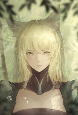 Atalanta from Fate/Apocrypha with cat ears