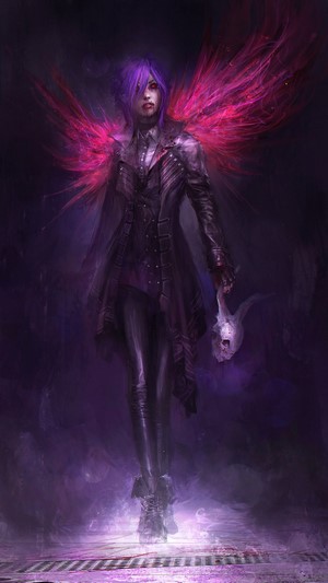 Touka Kirishima from Tokyo Ghoul with wings