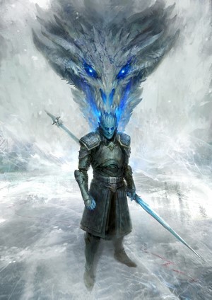 The Night King and Ice Dragon from Game of Thrones