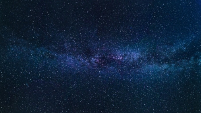 The Milky Way galaxy at night