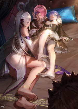 Emilia, Ram, and Rem from Re:Zero