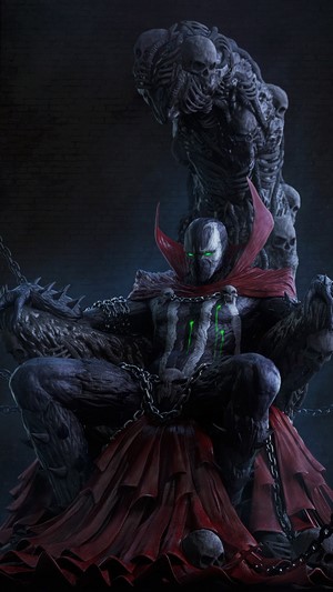 Spawn on Bone Throne with Chains
