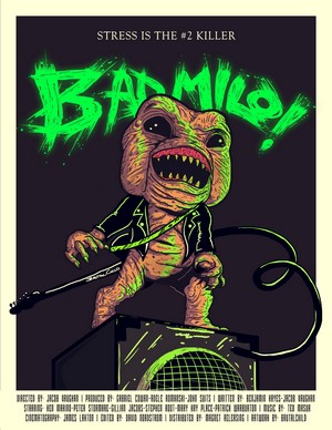Bad Milo! movie poster illustration
