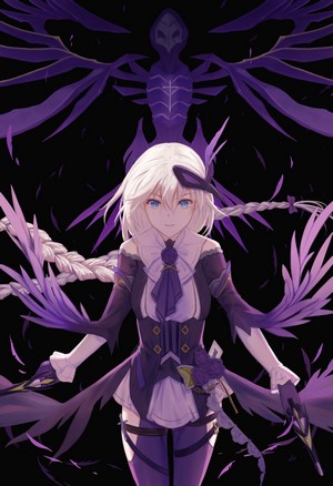 Kiana Kaslana from Honkai Impact with dark wings