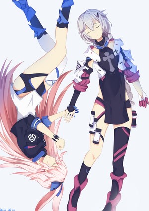 Two anime girls from Honkai Impact