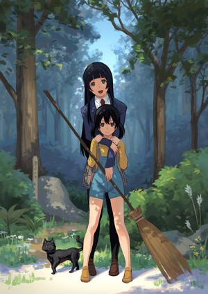 Makoto Kowata and Chinatsu Kuramoto from Flying Witch