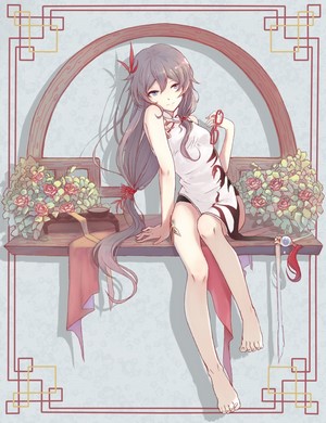 Mei Raiden from Honkai Impact wearing a Cheongsam