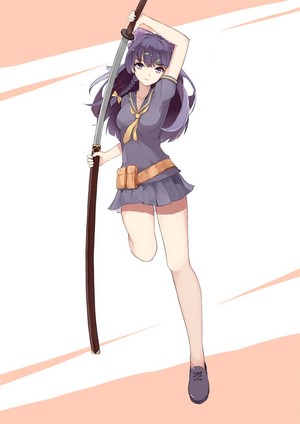 Anime girl with sword from Honkai Impact