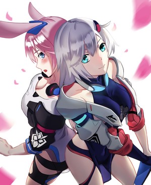 Kiana Kaslana and Seele Vollerei from Honkai Impact