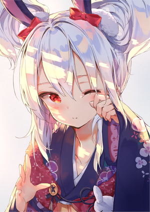 Laffey from Azur Lane wearing a kimono