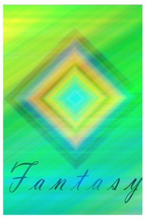 Fantasy art with green and yellow diamond