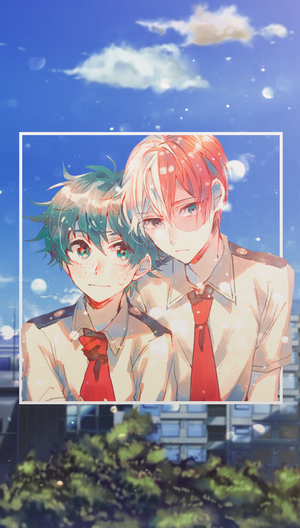 Izuku Midoriya and Shoto Todoroki from Boku no Hero Academia