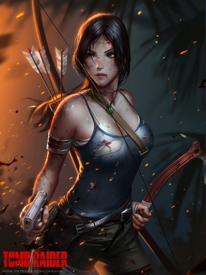 Lara Croft from Tomb Raider artwork