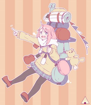 Nadeshiko Kagamihara from Yuru Camp with Camping Gear