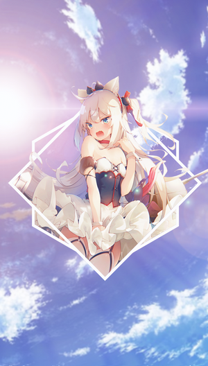 Hamann from Azur Lane in a diamond frame