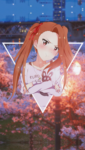 Anime girl with pigtails and angry expression