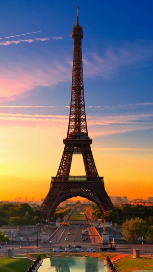 Eiffel Tower at Sunset in Paris