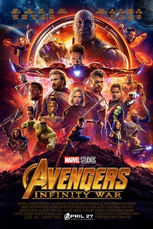 Avengers: Infinity War Poster with Thanos and Heroes