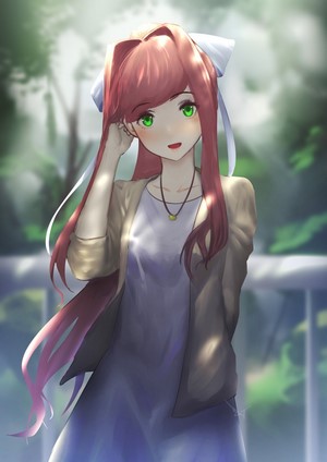 Monika from Doki Doki Literature Club Visual Novel
