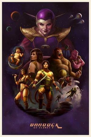 Bardock of Planet V Poster featuring Frieza, Bardock, and other characters