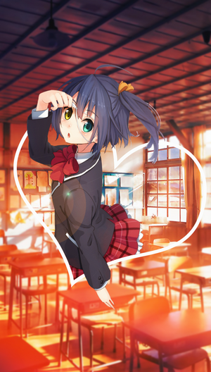 Rikka Takanashi from Chuunibyou demo Koi ga Shitai! in a classroom
