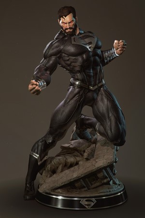 Superman from DC Comics in black uniform