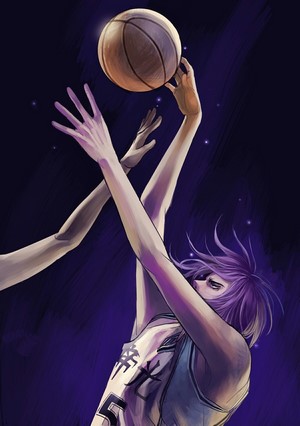 Anime characters playing basketball
