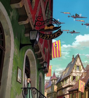 Howl's Moving Castle - Hatter's Shop with Airships