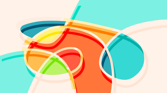 Abstract colorful curves and shapes 4K