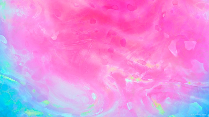 Pink and blue fluid gradient with spectral waves