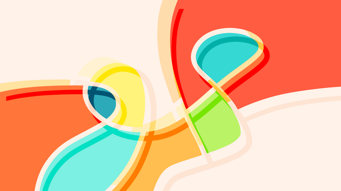 Abstract Colorful Curves 4K