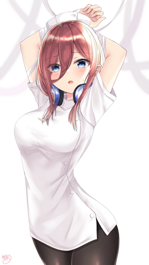 Miku Nakano from The Quintessential Quintuplets in nurse outfit