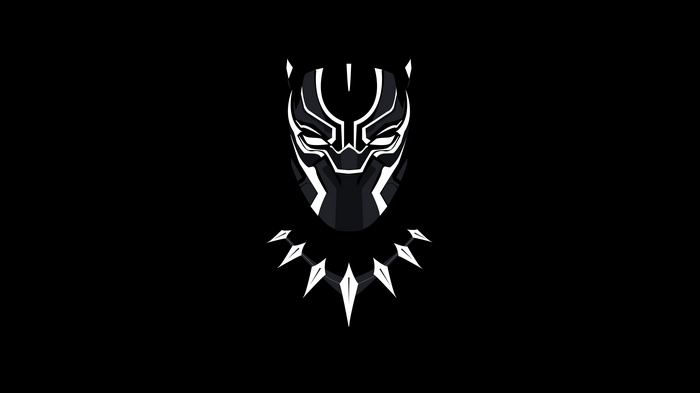 Black, 5K, Marvel Comics, Dark background, Black Panther, Minimal