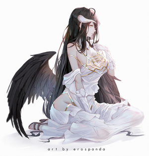 Albedo from Overlord with Black Wings