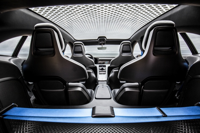 Interior of Porsche Mission E Cross Turismo concept car