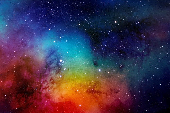 Colorful Nebula with Stars
