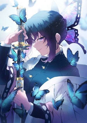 Kochou Shinobu from Kimetsu no Yaiba with butterflies