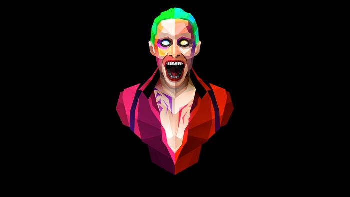 Joker from DC Comics Low Poly Artwork