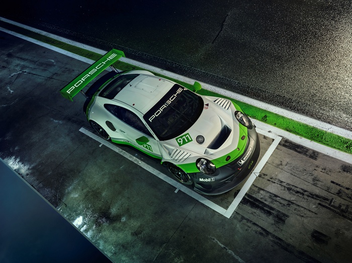 4K Porsche 911 GT3 R race car on track