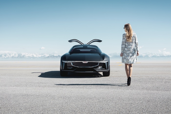 GFG Sibylla EV Concept car with woman