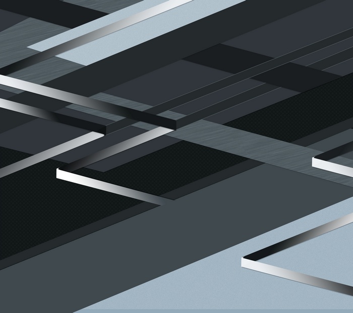 Abstract geometric shapes with metallic accents