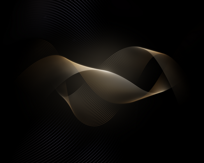 Golden Waves on Black Background